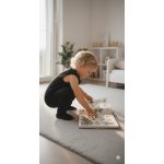 Egyszínű fekete tipegő hálózsák