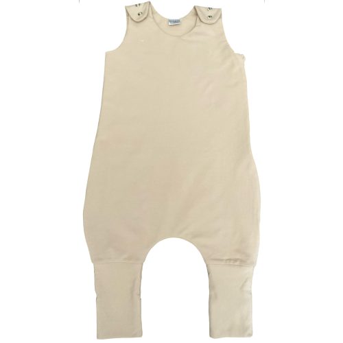 Egyszínű beige kamáslis tipegő hálózsák OEKO-TEX® pamut