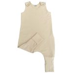 Egyszínű beige kamáslis tipegő hálózsák OEKO-TEX® pamut